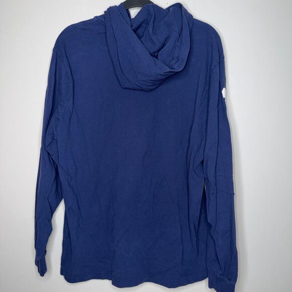 Polo Ralph Lauren Hoodie Mens XL Navy Blue Large White Pony Long Sleeve Polo - Picture 6 of 8